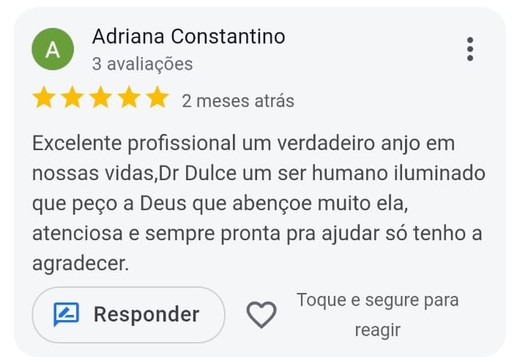 Depoimento de Adriana Constantino sobre a Dra. Dulce Albuquerque